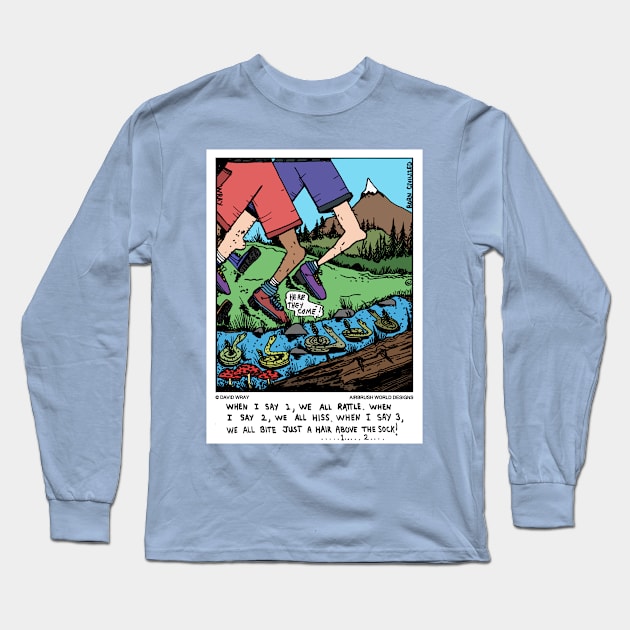 Hikers on the move Long Sleeve T-Shirt by Airbrush World